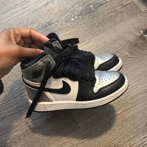 Black and Silver Kids Jordan 1